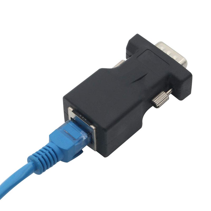 YIOVVOM DB9 RS232 Male Port to RJ45 Female Connector Card DB9 Serial Port Extender to LAN CAT5 CAT6 RJ45 Network Ethernet Cable Adapter - Image 4